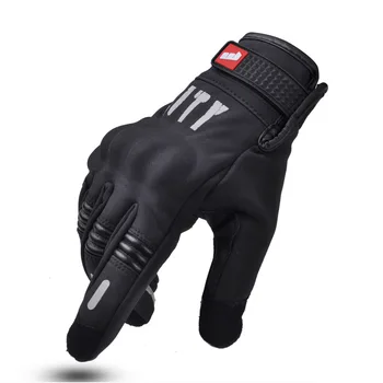 Новые Мотоциклетные перчатки с сенсорным экраном, Дышащая защита для спорта на открытом воздухе на весь палец, перчатки для езды на байке Guantes Moto