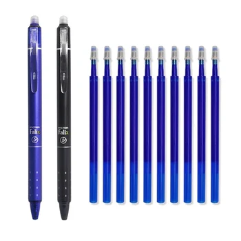 Стираемая гелевая ручка большой емкости 0,5 мм, сменные стержни, моющаяся ручка, Школьные канцелярские принадлежности
