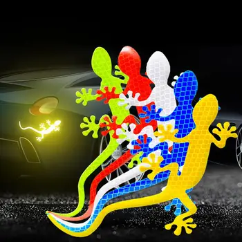 Автомобильная светоотражающая наклейка Предупреждающий знак безопасности Авто Декор Геккон Светоотражающая лента Наклейка на бампер автомобиля автостайлинг