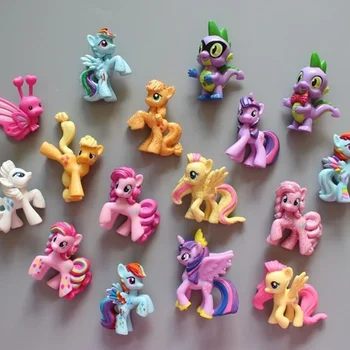 Фигурки Hasbro My Little Pony Милые Кавайные Рэйнбоу Дэш Эпплджек Рэрити Флаттершай Пинки Пай аниме фигурки Игрушки Подарки для детей