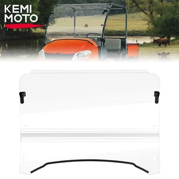 KEMIMOTO Совместим с Kubota RTV 400 500 520 Устойчивое к царапинам полностью складывающееся ветровое стекло Переднее откидное лобовое стекло