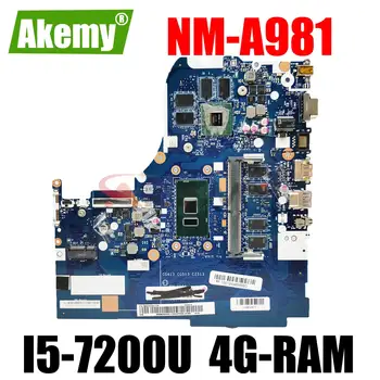 Akemy Для ноутбука Lenovo 510-15IKB Материнская плата NM-A981 5B20M31226 с GT940MX 2 ГБ 4 ГБ оперативной памяти I5-7200U Процессор 100% Протестирован