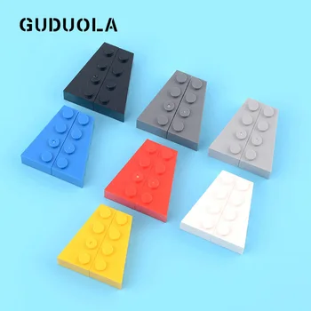 Guduola, специальный кирпичный клин 2x4 слева и справа, 41768 и 41767 MOC, строительный блок, игрушки, запчасти 10 компл./лот