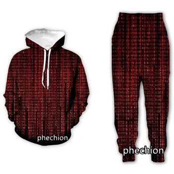 phechion/Новая Мужская/женская Одежда с 3D принтом The Matrix, Модная толстовка с длинным рукавом, Толстовки, Мужские спортивные Длинные брюки P58