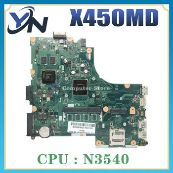 Материнская плата ноутбука X450MD Для Asus X450MD X450M X452M X450MJ Материнская плата 100% Протестирована С процессором N3530/N3540 4 Ядра