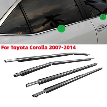 Уплотнительная прокладка на окно автомобиля 4шт, передняя задняя резиновая накладка, Уплотнительный ремень, уплотнительные планки для Toyota Corolla 2007-2014