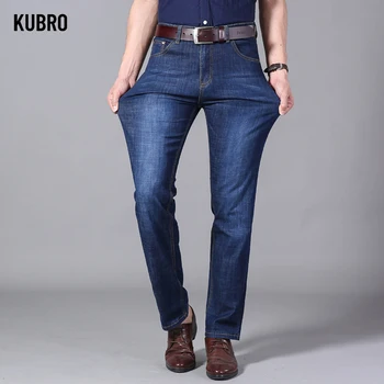 Брендовая одежда KUBRO, Мужские джинсы-карго, Высококачественный стрейч-деним, Модные Плиссированные Узкие брюки с карманами в стиле Ретро, Брюки Уличная одежда