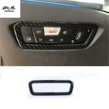 1 шт., автомобильная наклейка из ABS углеродного волокна, переключатель регулировки фар, декоративная крышка для 2019 2020 BMW G20 325 330 335