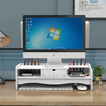 Подставка для монитора Компьютера, Ящик для хранения на рабочем столе, Дисплей для ноутбука, Полка для клавиатуры, Подставка для дисплея с плоской панелью
