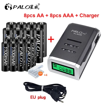 1,2 в AAA Батарея + AA Аккумуляторная батарея 3000 мАч с Зарядным устройством AA Для 1,2 В Ni-MH Ni-CD AA AAA Аккумуляторная Батарея