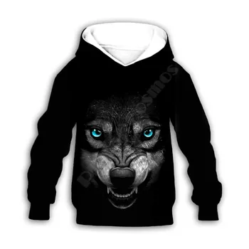 Толстовки с 3D принтом Wolf семейный костюм футболка пуловер на молнии Детский костюм Забавная толстовка спортивный костюм/брюки шорты