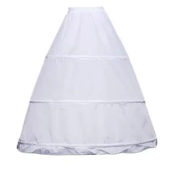 Женская Нижняя юбка Трапециевидной формы с 3 Обручами, Регулируемый Шнурок На талии, Свадебное платье, Кринолин, Однослойное бальное платье, Нижняя юбка, Комбинация