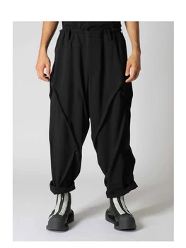 Широкие брюки с эластичной резинкой на талии, мужские брюки Yohji Yamamoto homme, повседневные брюки Owens, мужские брюки