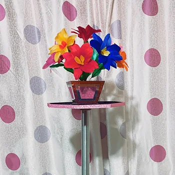 Появляющийся цветочный столик в горшке, Фокусы, цветок, появляющийся на столе, Иллюзия сцены, трюки, Профессиональный реквизит для ментализма