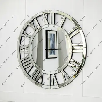 Современные Зеркальные декоративные 3D римские настенные часы Украшение Дома