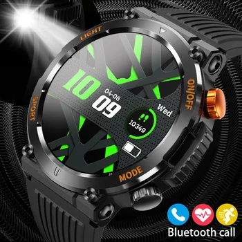 2023 Смарт-часы Мужские 1,46-дюймовый сенсорный браслет Фитнес-трекер Спортивные светодиодные часы Bluetooth Call Smart Clock Мужские Умные Часы