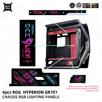 4шт Шасси ASUS GR701 RGB Осветительные Панели ROG HYPERION Custom Gamers Ремонтный Комплект 5V ARGB Laser PC Case Shroud 2023 Новый