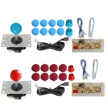 Копия для 2 игроков SANWA Arcade DIY Kit с нулевой задержкой USB плата 30 мм набор игровой контроллер джойстик энкодер для ПК Raspberry Pi Stick OBSF