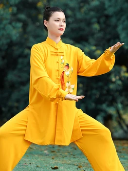 2023 новый костюм тай-чи, женское усовершенствование, высококачественный костюм для занятий боевыми искусствами Тай-чи Цюань, весна и осень