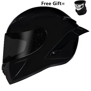 Полнолицевый Мотоциклетный шлем для мотокросса с радужным козырьком, шлем Casco De Moto Capacete, одобренный в горошек, Kask, матовый черный