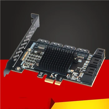 Chi a Майнинг Райзер ASM1166 SATA PCIe Адаптер 10 Портов SATA 3 к PCI Express 3,0x1 Контроллер Адаптер карты расширения Дополнительные карты