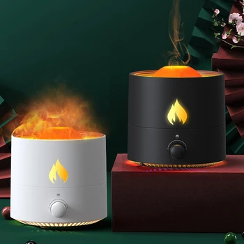 Увлажнитель воздуха С имитацией пламени, Ароматический диффузор эфирного масла для дома, комнаты, Автомобиля, USB, ультразвуковой Парфюм