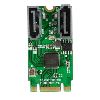 PCIE M.2 для SATA 2 Порта 6G RAID Адаптер Внутренний M.2 SATA RAID Контроллер Поддержка карты RAID 0/1