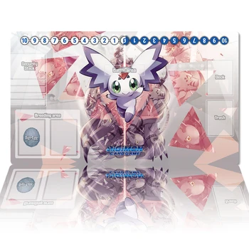 Digimon Playmat Culumon Коврик DTCG TCG CCG Коврик Для настольной Игры Аниме Коврик Для Мыши на заказ Настольный Коврик Без Зоны Сумка Игровые Аксессуары 60x35 см