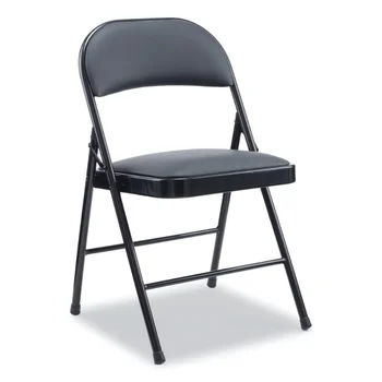 Складной стул Alera с искусственной обивкой, черное сиденье / спинка, черное основание, 4 шт. /Коробка -ALECA9416