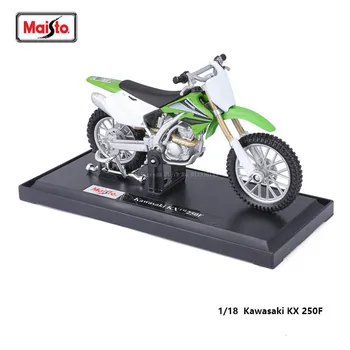 Maisto 1:18 Kawasaki KX 250F Модель мотоцикла из натурального сплава, статическое литье под давлением, коллекция игрушек, модель подарка