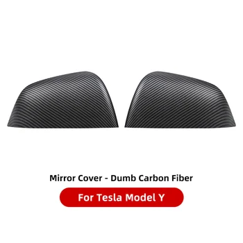 Для Tesla Model Y 2019-2023, крышка зеркала заднего вида из АБС + Углеродного волокна, крышка зеркала заднего вида, Аксессуары для Модификации автомобиля