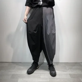 Мужские Брюки Yamamoto, свободные брюки в стиле пэчворк, цветной дизайн, мужские брюки Y3, модные брендовые брюки для бега, спортивные брюки