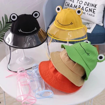 Разноцветная Рыбацкая кепка с завязками, Упаковываемая солнцезащитная шляпа для женщин, Милая шляпа-ведро с лягушкой, защита от солнца для взрослых