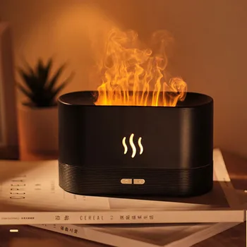 Инновационный ароматический диффузор с огненным маслом, Humidificador h2o Cool Mist, ультразвуковые USB-светодиодные ароматические увлажнители воздуха с пламенем