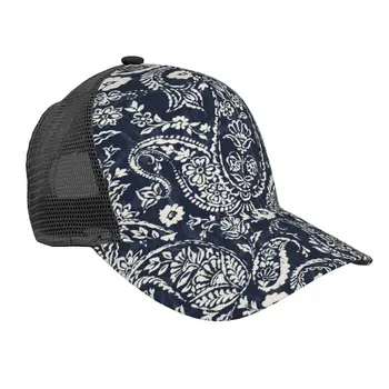 Бейсбольная кепка с 3D принтом Пейсли, сетчатая кепка с изогнутыми полями, повседневная солнцезащитная кепка для мужчин и женщин