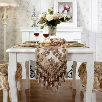 Роскошные европейские скатерти Proud Rose с кисточками и высококачественной Вышивкой, Скатерть для чайного столика, Скатерть для ТВ-шкафа, Свадебный декор