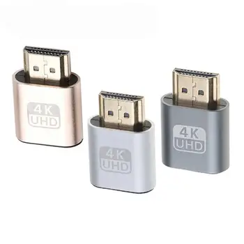 HDMI-совместимый Виртуальный Дисплейный адаптер 4K Fit-Безголовый фиктивный дисплейный разъем displayport EDID-Эмулятор Для Видео Майнинга Биткоинов DP