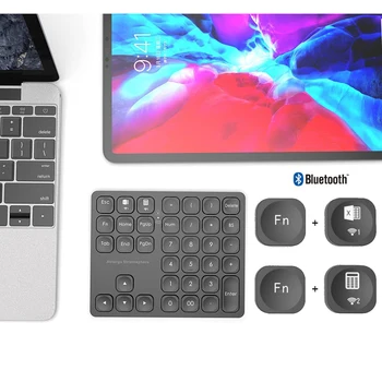 SeenDa Bluetooth Цифровая панель, Алюминиевая Перезаряжаемая цифровая клавиатура, Беспроводная цифровая клавиатура для ноутбука Windows MacBook