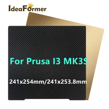 241x254 мм PEI Лист для Prusa i3 MK3S Двухсторонний Пружинный стальной лист PET PEI Магнитная Монтажная Пластина для Prusa i3 MK3 MK2.5S MK3S