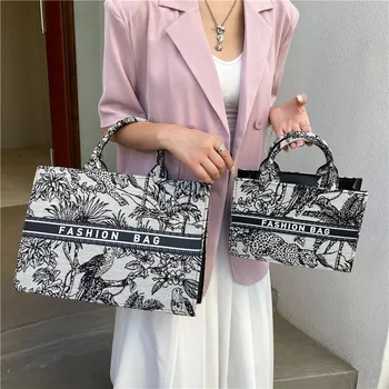 Большая Женская сумка-Мессенджер, Женская Портативная сумка-тоут, 2023, Модная Холщовая Модная сумка для покупок на одно плечо,
