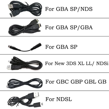 USB кабель для зарядки зарядного устройства Кабель Питания Шнурная Линия Для Nintendo DS Lite Для NDSL NDSi NDS Для GBA SP Для контроллера 3DS XL