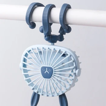Мини-вентилятор в форме Осьминога для детской коляски-кровати USB Ручной Бесшумный Аккумуляторный вентилятор для штатива Перезаряжаемый Электрический Вентилятор с милым зажимом