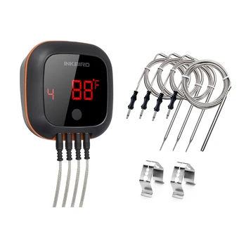 Термометр INKBIRD IBT-4XS, термостойкий цифровой кухонный измеритель температуры приготовления пищи, кулинарный инструмент с зондами