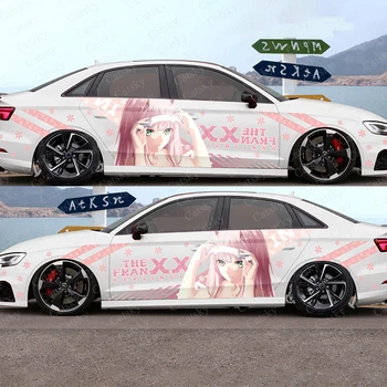 Наклейка на автомобиль с изображением девушки из аниме 