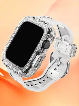 Совместим с Apple Watch Прозрачный умный ремешок с большой волной для мужчин и женщин, ремешок Apple Watch 38 мм 40 мм 41 мм 42 мм 44 мм