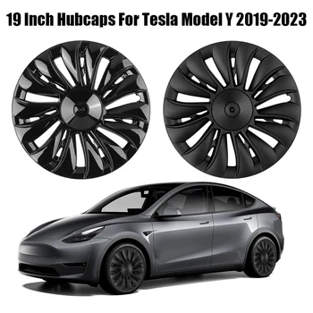 Автомобильные чехлы на обод колеса для Tesla Model Y 2019-2023 19-Дюймовые Колпаки для ступиц, Брызговики, Замена автомобильных Аксессуаров