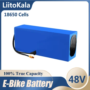 LiitoKala 18650 48V 20AH 30ah 15ah 12ah 40ah Высокомощный Аккумулятор для электрического Велосипеда 48V 18650 Литиевая батарея с разъемом 30A BMS XT60