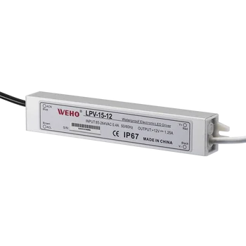(LPV-15/20/30) IP67 Постоянное напряжение переменного тока в постоянный 15 Вт 20 Вт 30 Вт Водонепроницаемый драйвер Светодиодный Источник питания 12V 24V