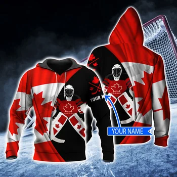 PLstarCosmos Новейший 3D принт Канада Хоккей Подарок с пользовательским именем Забавная Уличная одежда в стиле Харадзюку Повседневные Уникальные толстовки Унисекс/Толстовка/на молнии