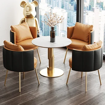 Дизайнерские кресла, кожаное обеденное кресло, Офисный лофт, вращающееся Парикмахерское обеденное кресло, Скандинавский бар, Кухонные шезлонги, мебель для гостиной